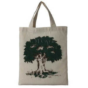 large cotton tote with tree design