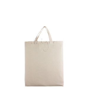 small cotton bag with short handles