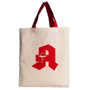 Small cotton tote with pharmacy design