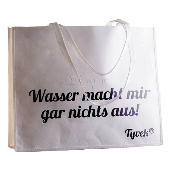 Breite Tyvek Tasche mit langen Henkeln, wasserfest