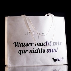 Breite Tyvek Tasche mit langen Henkeln, wasserfest