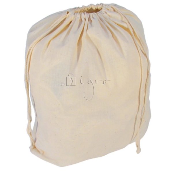 Large cotton drawstring bag