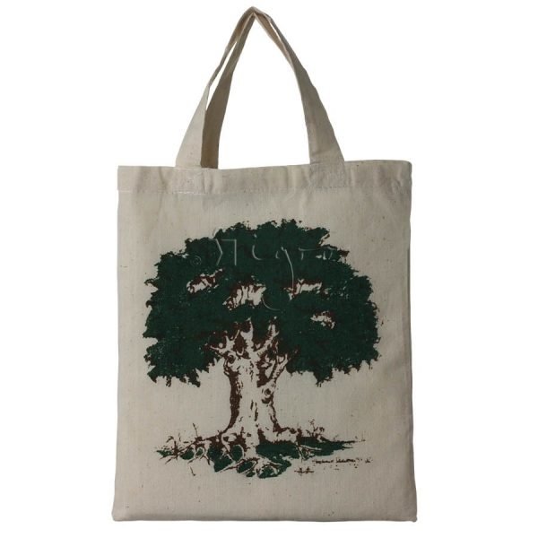 Small cotton tote with tree design