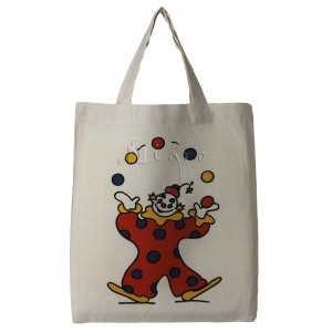 small cotton shopping bag with short handles