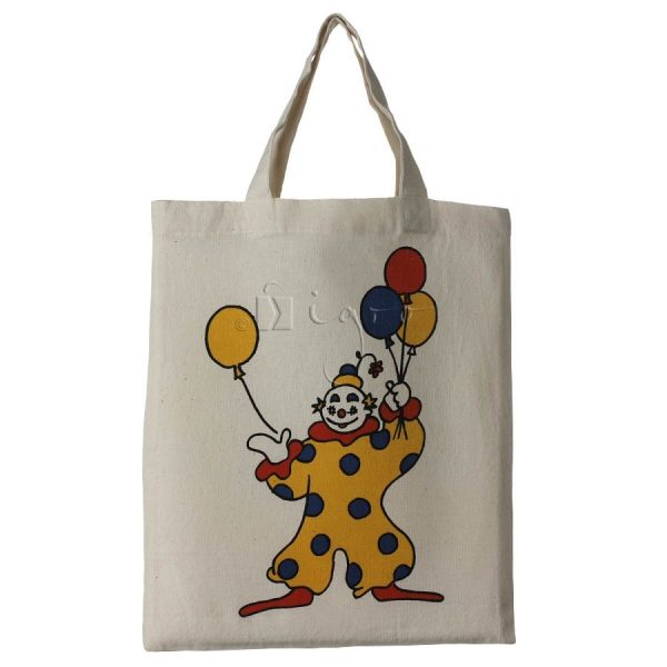 Kleine Baumwolltasche Aufdruck "Clown"