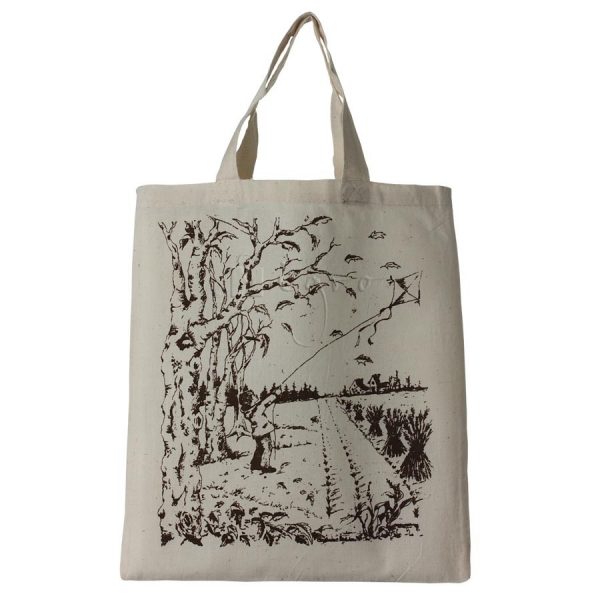 kleine Baumwolltasche Aufdruck "Herbst"