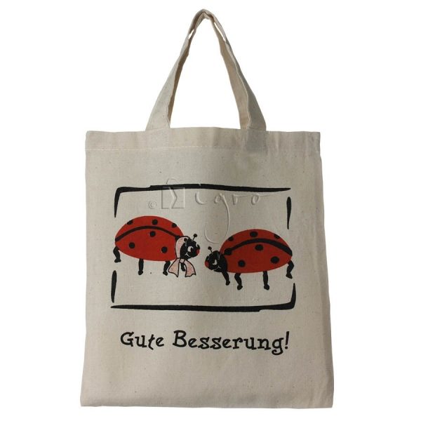 Baumwolltasche Marienkäfer "Gute Besserung"