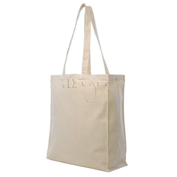 Canvas Shopper XL mit Boden und langen Henkeln