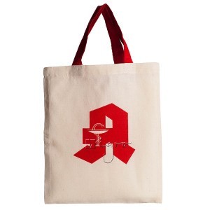 Small cotton bag, short handles