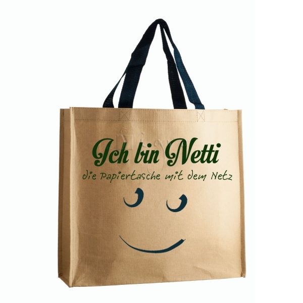 Papiertasche „Netti“, mit Gitternetz innen