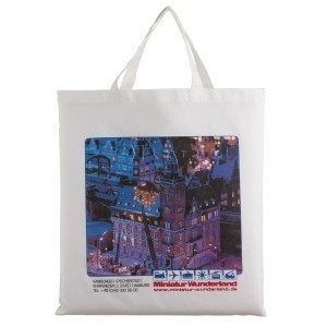 Cotton shopping bag with short handles