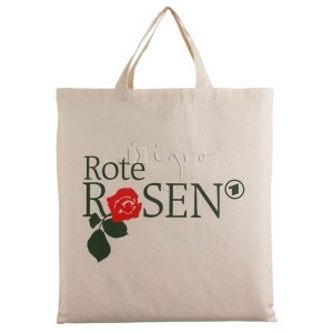 Cotton shopping bag with short handles