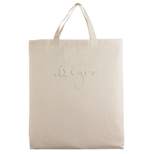 Small cotton shopping bag with short handles