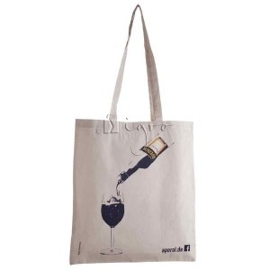 Cotton shopping bag with long handles