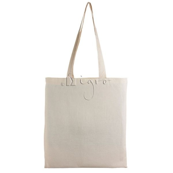 Cotton shopping bag with long handles