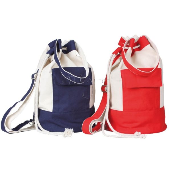 Canvas sailor duffle bag, two-tone