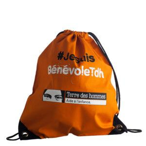 Rucksack mit Kordelzug und farbigen Ecken