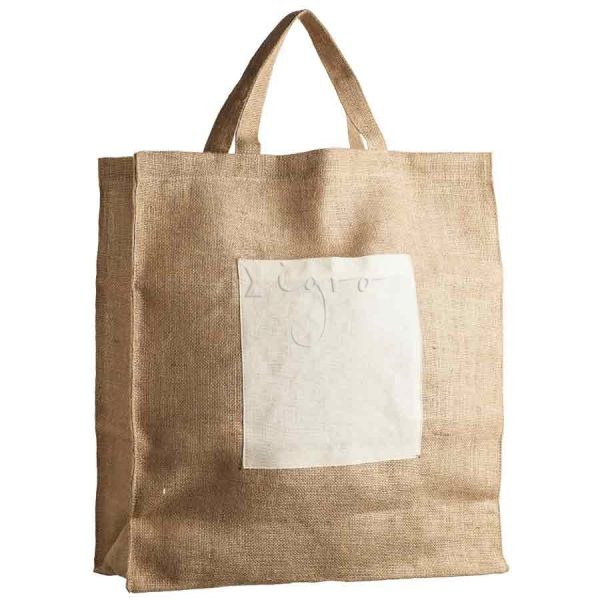Large Jute Shopper with gussets