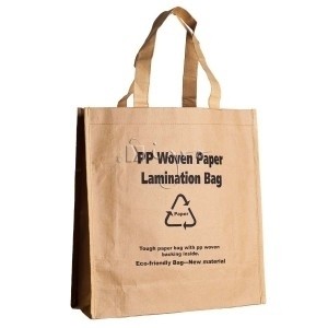 Strong recycling paperbag with laminated inside