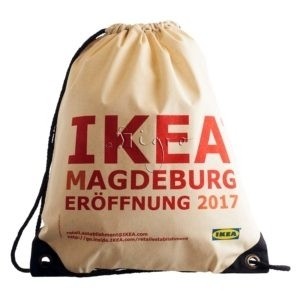 Rucksack mit Kordelzug und farbigen Ecken