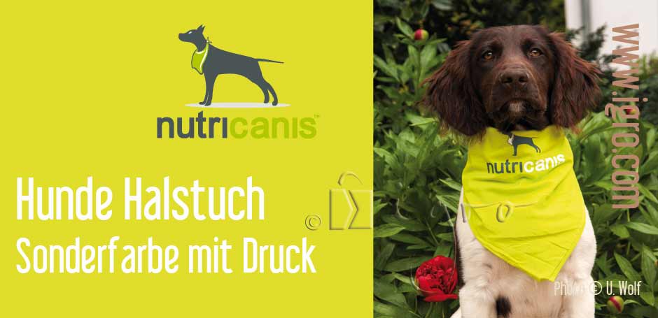 Sonderanfertigung Hunde-Halstuch bedruckt