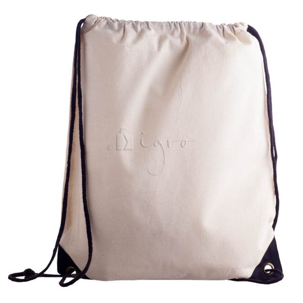 Cotton drawstring backpack